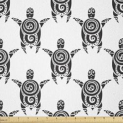 Ambesonne Tattoo Fabric by The Yard, Pattern with