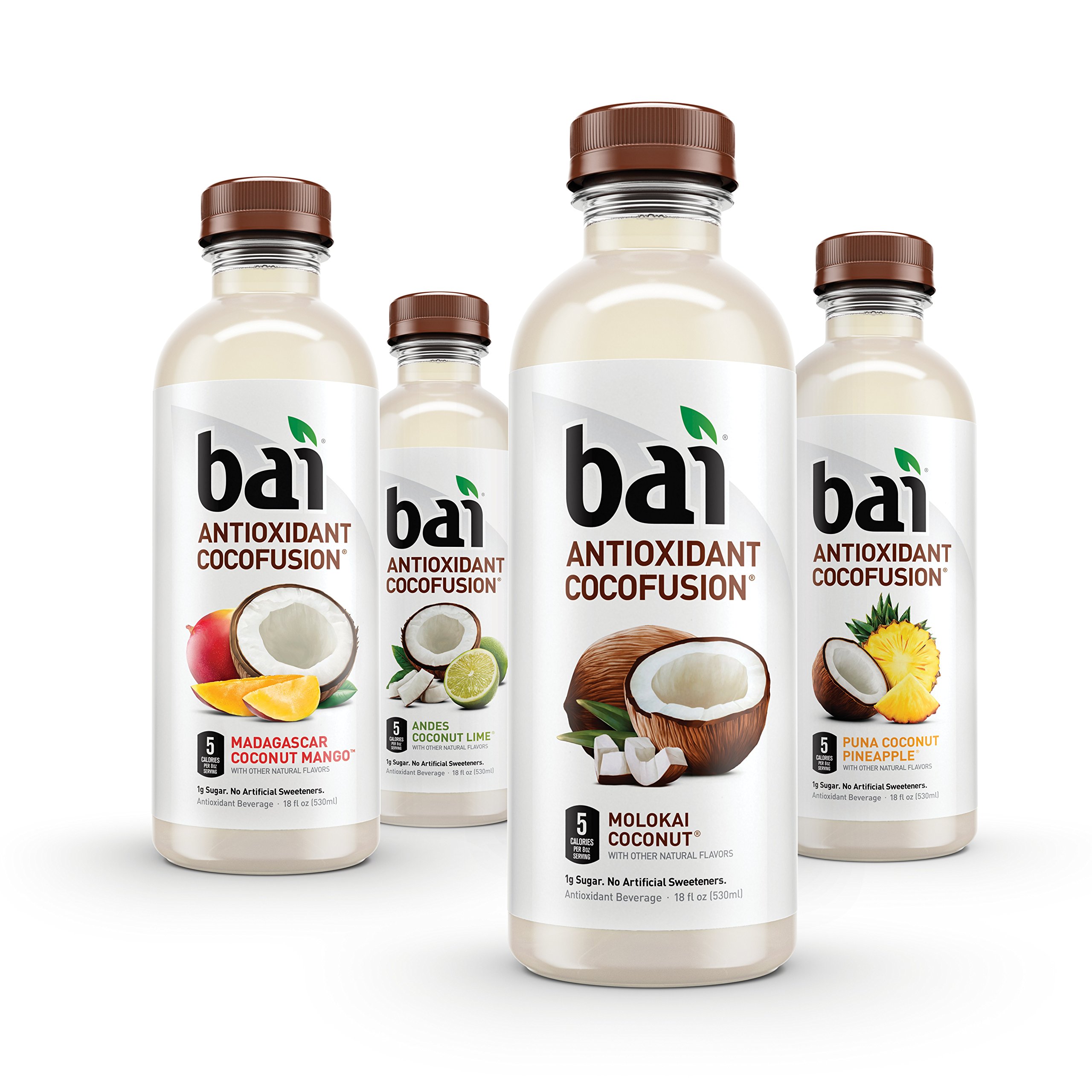 Bai Coconut Flavored Water, Molokai Coconut, Antioxidant Infused Drinks