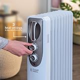Russell Hobbs 2000W Oil Filled Radiator 9 Fin Portable Heater White RHOFR5002 view 4