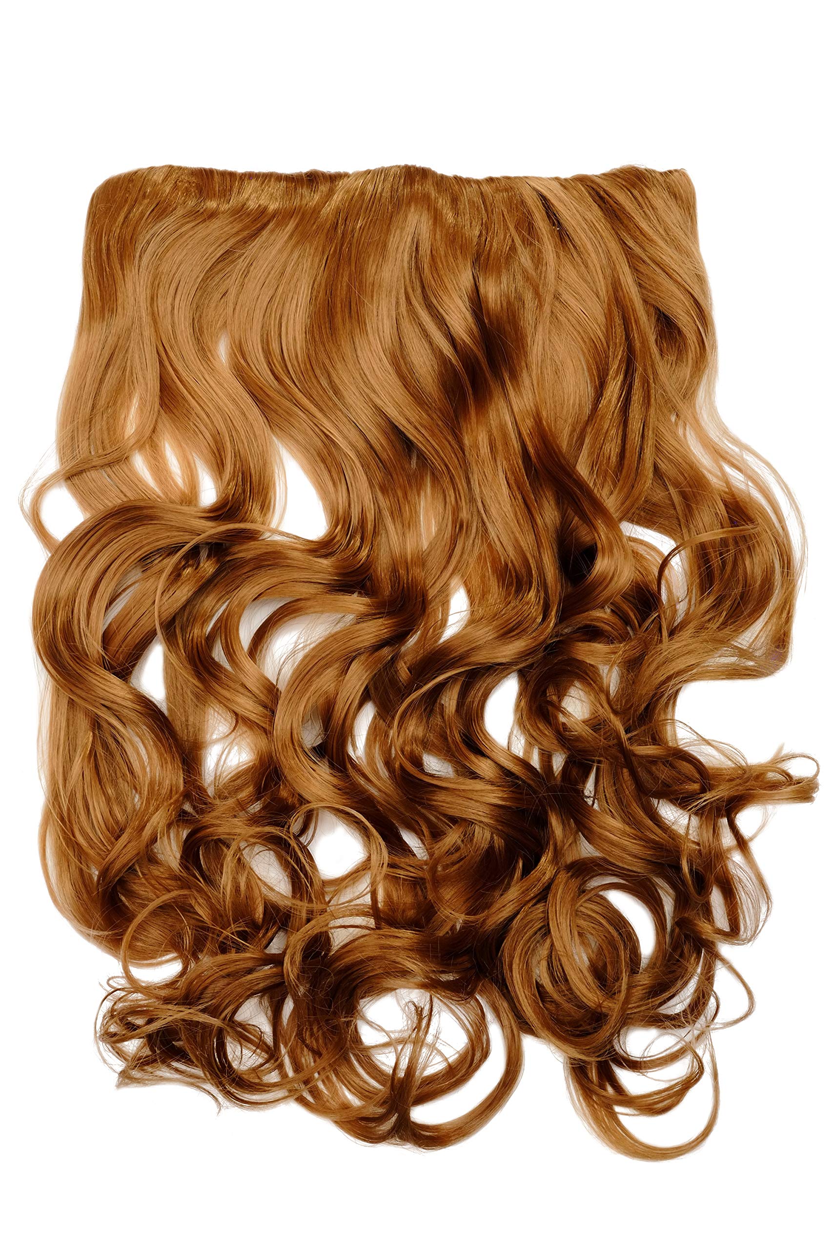 WIG ME UP - WH5008-180C-27 Hairpiece Halfwig (half wig) 5 micro clip Clip-In Extension heat resistant long curled curls strawberry blond