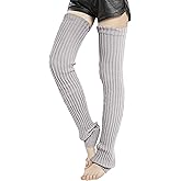 Leotruny Women's Winter Thick Knit Extra Long Thigh High Leg Warmers