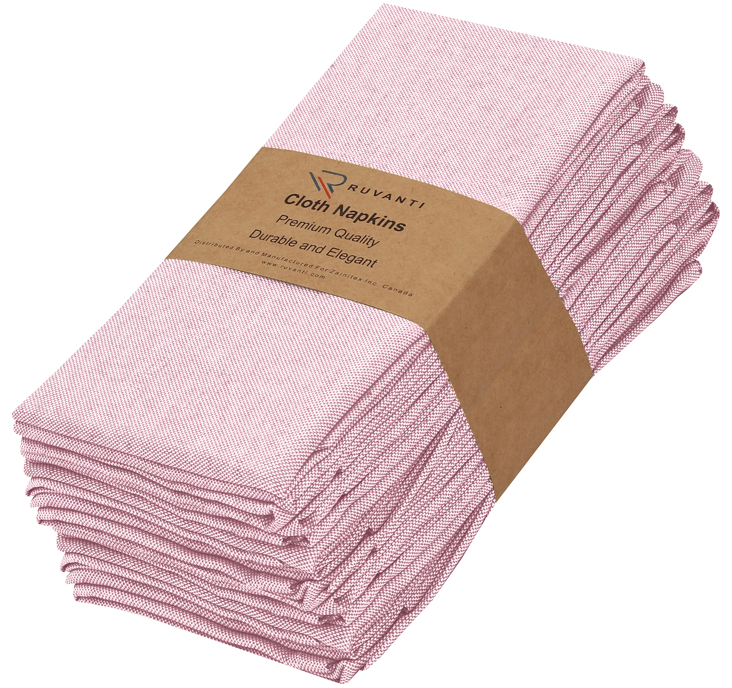 Photo 1 of **INCOMPLETE** Ruvanti Cloth Napkins Set of 12, 18x18 Reusable Napkins Cloth Washable, Soft & Durable Table Napkin, Poly Cotton Fabric Dinner Napkins for Parties, Christmas, Thanksgiving, Weddings - Pink