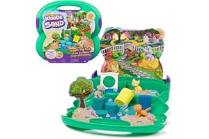 Kinetic Sand, Puppies Playground, 680 g Sand, 3 Multi-Purpose Dog Accessories, 2 Sand Tools, Comfortable Carrying Case, Toys 