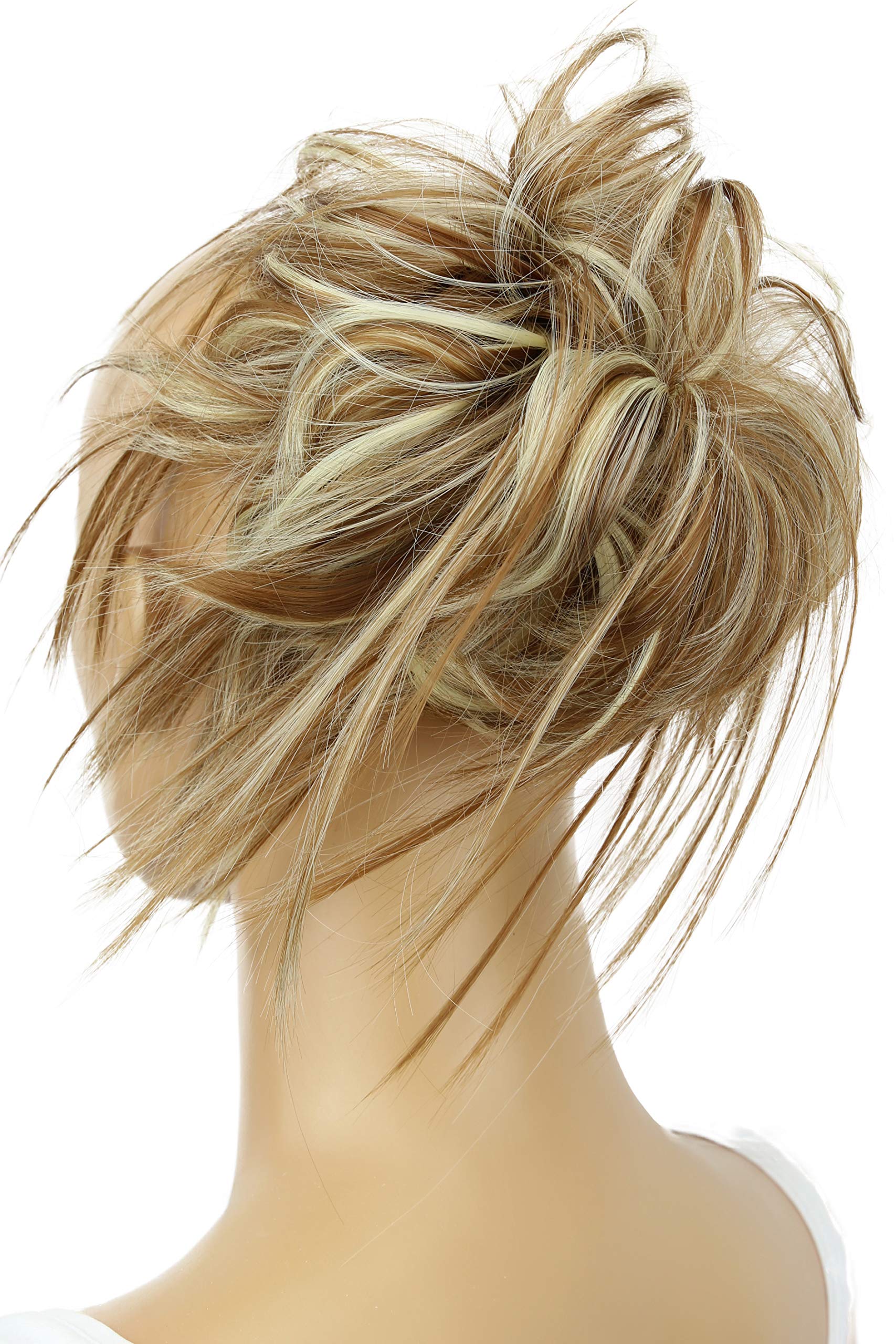 CAISHA XXL Jumbo Hairpiece Scrunchy Updo Bridal Hairstyle Messy Hair Tie Light Brown Blonde Mix G21F