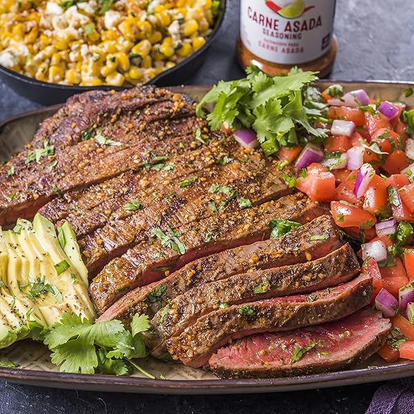 LAWRY’S SEASONING, CARNE ASADA, NO MSG ADDED, KOSHER, STAPLE, VERSATILE, MEXICAN-INSPIRED FLAVOR, BLEND OF GARLIC, CUMIN, OREGANO & RED PEPPER FOR GRILLED MEAT & VEGGIES, 11.25 OZ