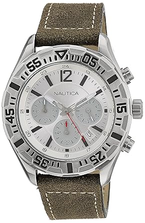 Chronograph White Dial Mens Watch - NTA17668G