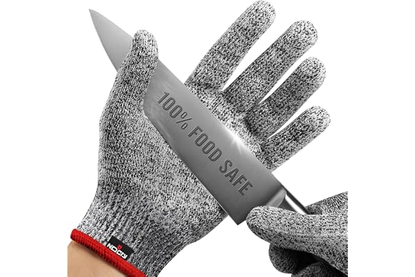 NoCry Premium Cut Resistant Gloves Food Grade — 100% Food Safe — Level 5 Meat Cutting Glove for Chefs & Butchers — Perfect Ma