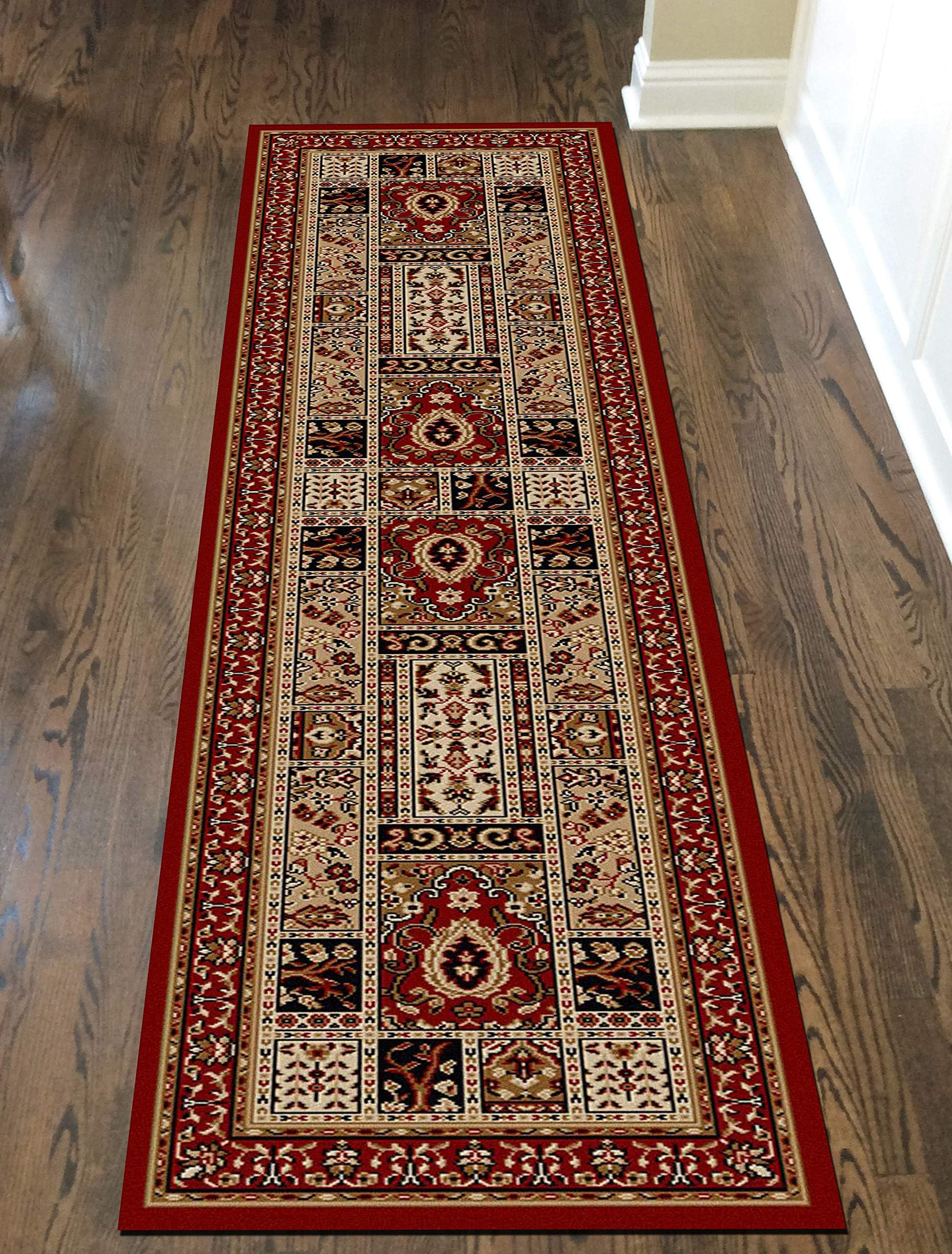 Radici Como Area Rug, 2'2"x7'7", red