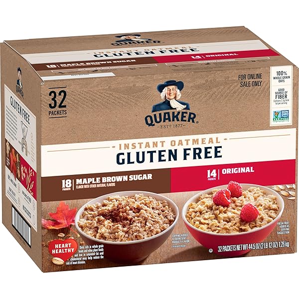 QUAKER INSTANT OATMEAL, 2 FLAVOR GLUTEN FREE VARIETY...