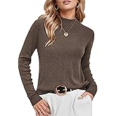 Arach&Cloz Women's Wool Blend Fall Sweaters Mock Neck Business Casual Outfits