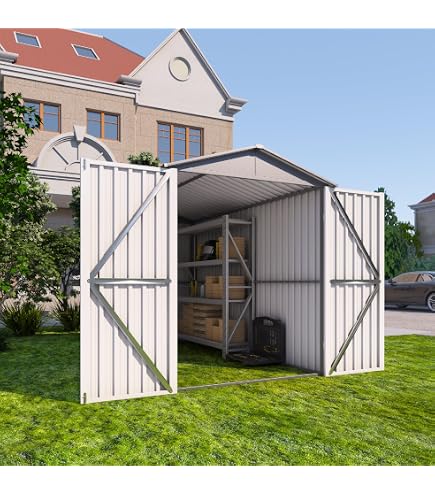 Amazon.com : KEIKI 5.5x10 FT Outdoor Metal Motorcycle Storage Shed