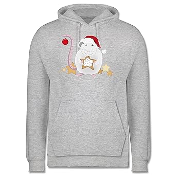 Weihnachten & Silvester - süße Ratte Weihnachten - Herren Hoodie
