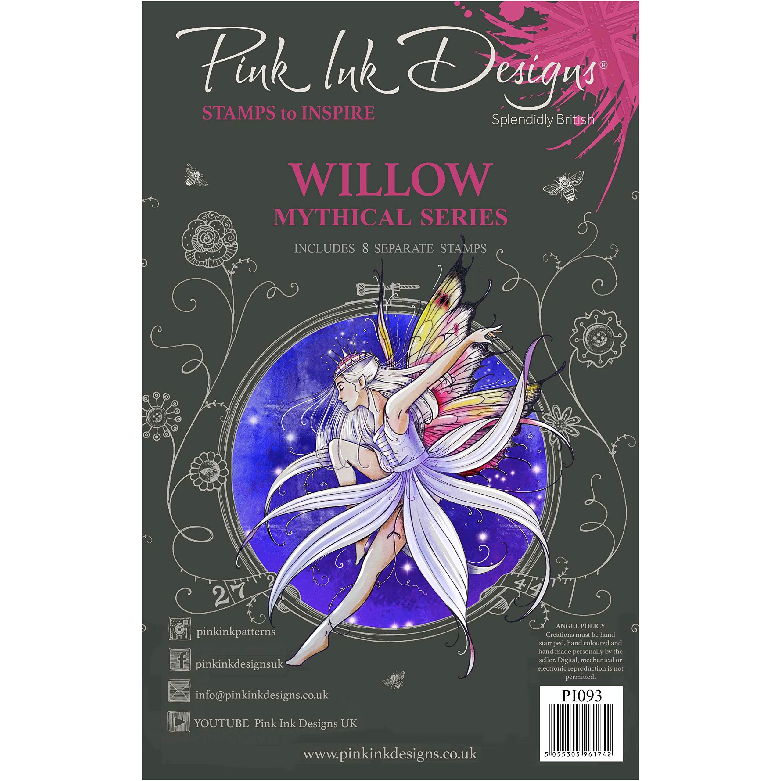 Pink Ink Designs Willow-Clear Stamp Set, A5