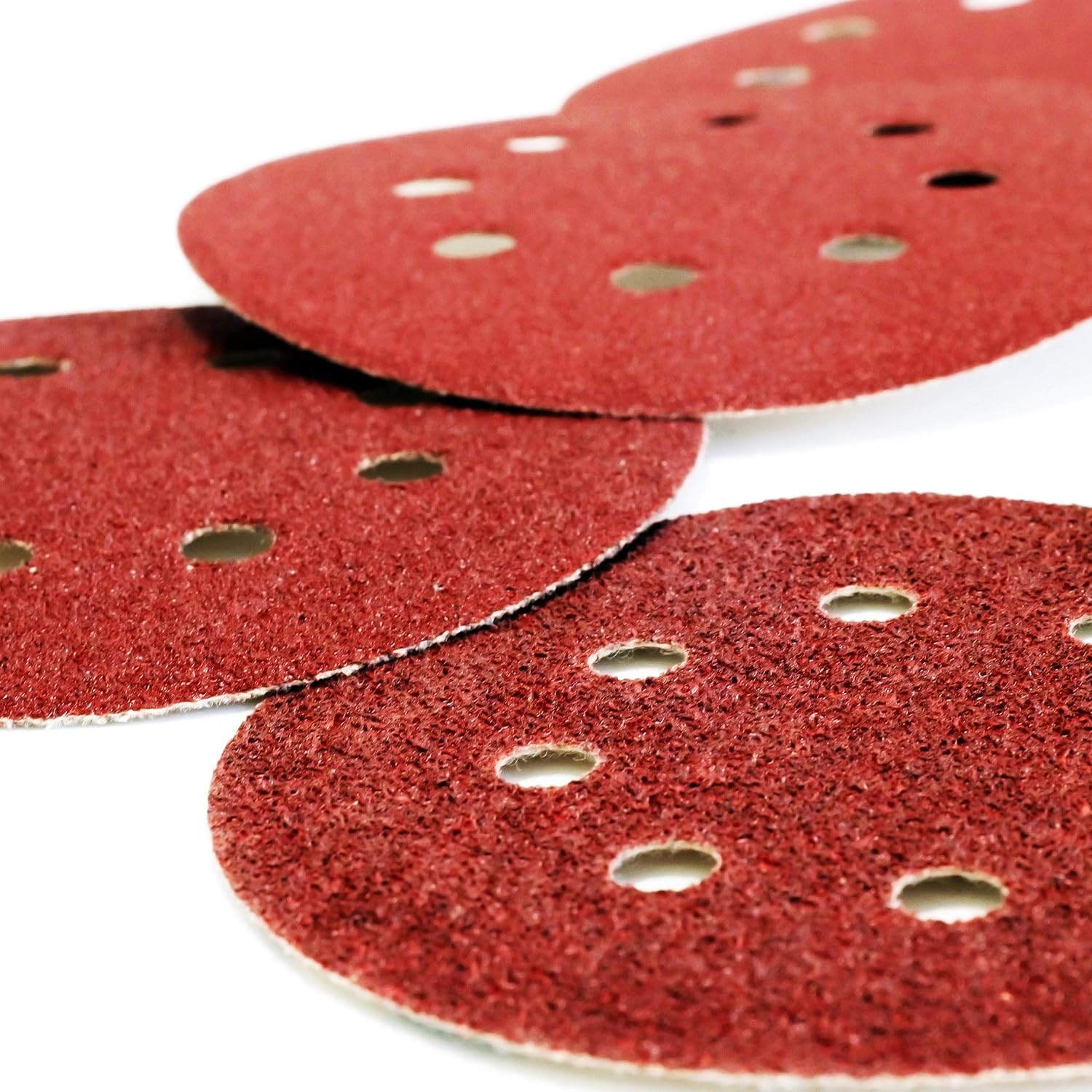 100-Pack 5-Inch 8-Hole Hook & Loop Sanding Discs – 40 To 240 Grit, Aluminum Oxide