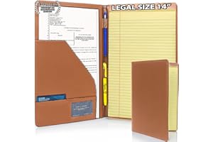 Legal Size Padfolio, 8.5 x 14 Inch Portfolio Folder for Legal Pad, Professional Padfolio for Job Interviews, Business Meeting