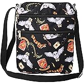 Harry Potter Womens Crossbody Bag Hogwarts Travel Purse Passport Gryffindor AOP