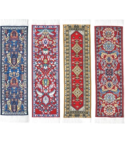 Lot De 4 Tapis De Souris Orientaux – Design Turc Velours – Accessoire Bureau Décoratif Et Pratique - 10