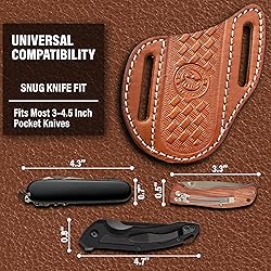 Red Scorpion Handmade Leather Knife Sheath for Belt