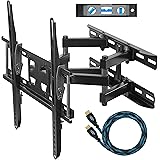 Cheetah Mounts APDAM3B Dual Articulating Arm TV Wall Mount Bracket for 20-65&rdquo; TVs up to VESA 400 and 115lbs, Mounts to Two 16" studs and includes a Twisted Veins 10&rsquo; HDMI Cable and a 6&rdquo; 3-Axis Magnetic Bubble Level