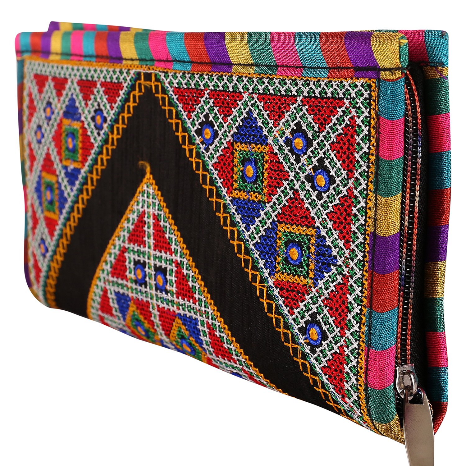 craft trade handmade designer embroidered rajasthani clutch bag for women's