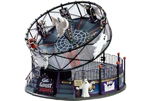Lemax 2017 Halloween Ghost Around Porcelain Spinning Rising Spooky Carnival Ride
