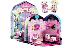 GobiDex Magnetic Doll House Playset for Girls, STEM Toddler Toys with 4 Scenes, Figures, Pets & Stickers – Great Birthday for