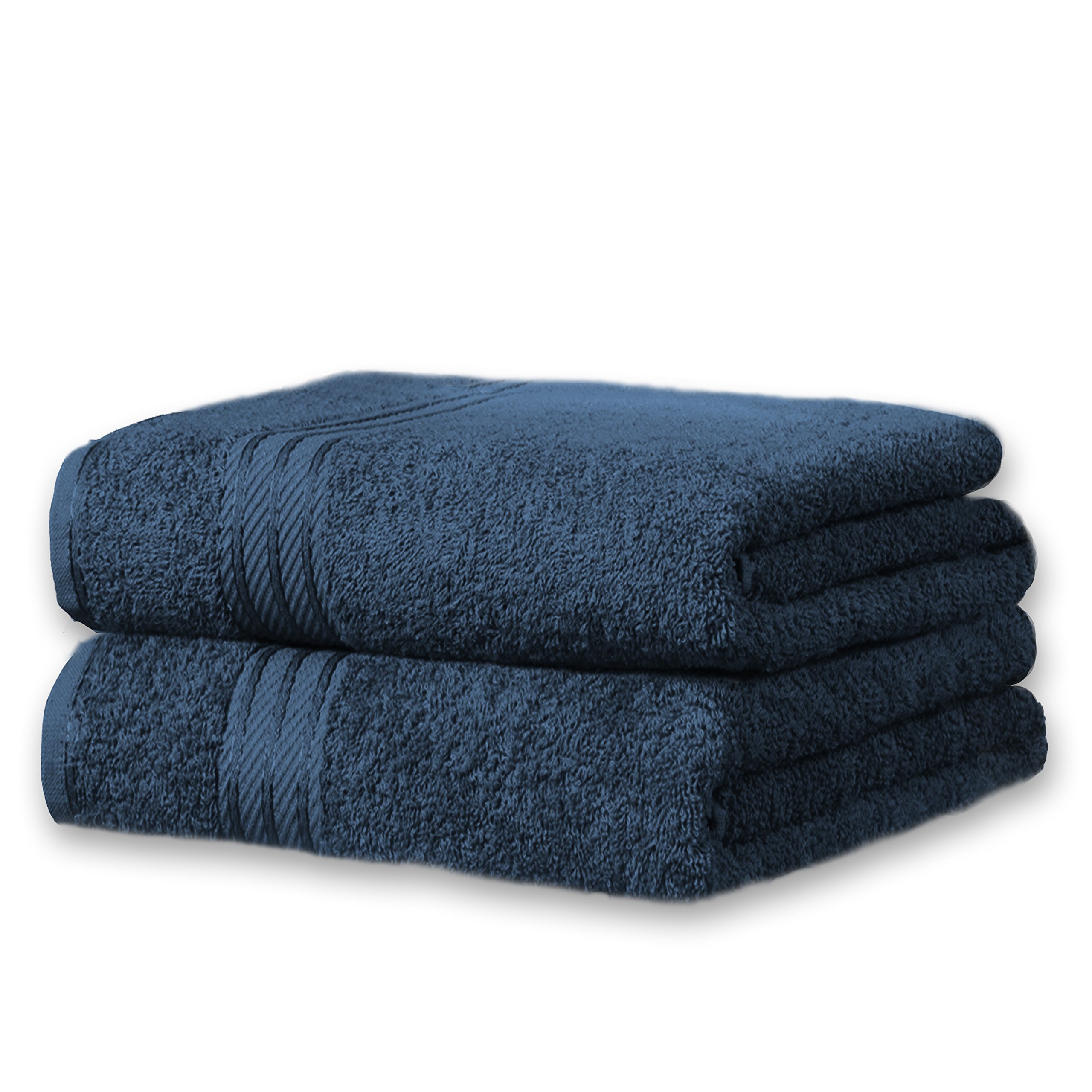 Bentley Priory Linens Hand Towels (2 PACK) for Bathroom Supreme Range 500GSM Super Soft Egyptian Collection Cotton Pack of 2 Absorbent and Quick Dry Hand Towels Set 50 x 85cm (NAVY)