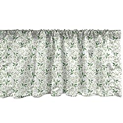 Ambesonne Leaf Window Valance, Ivy Patterns with