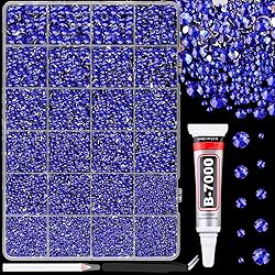 25000Pcs Resin Rhinestones for Crafting, Royal Blue