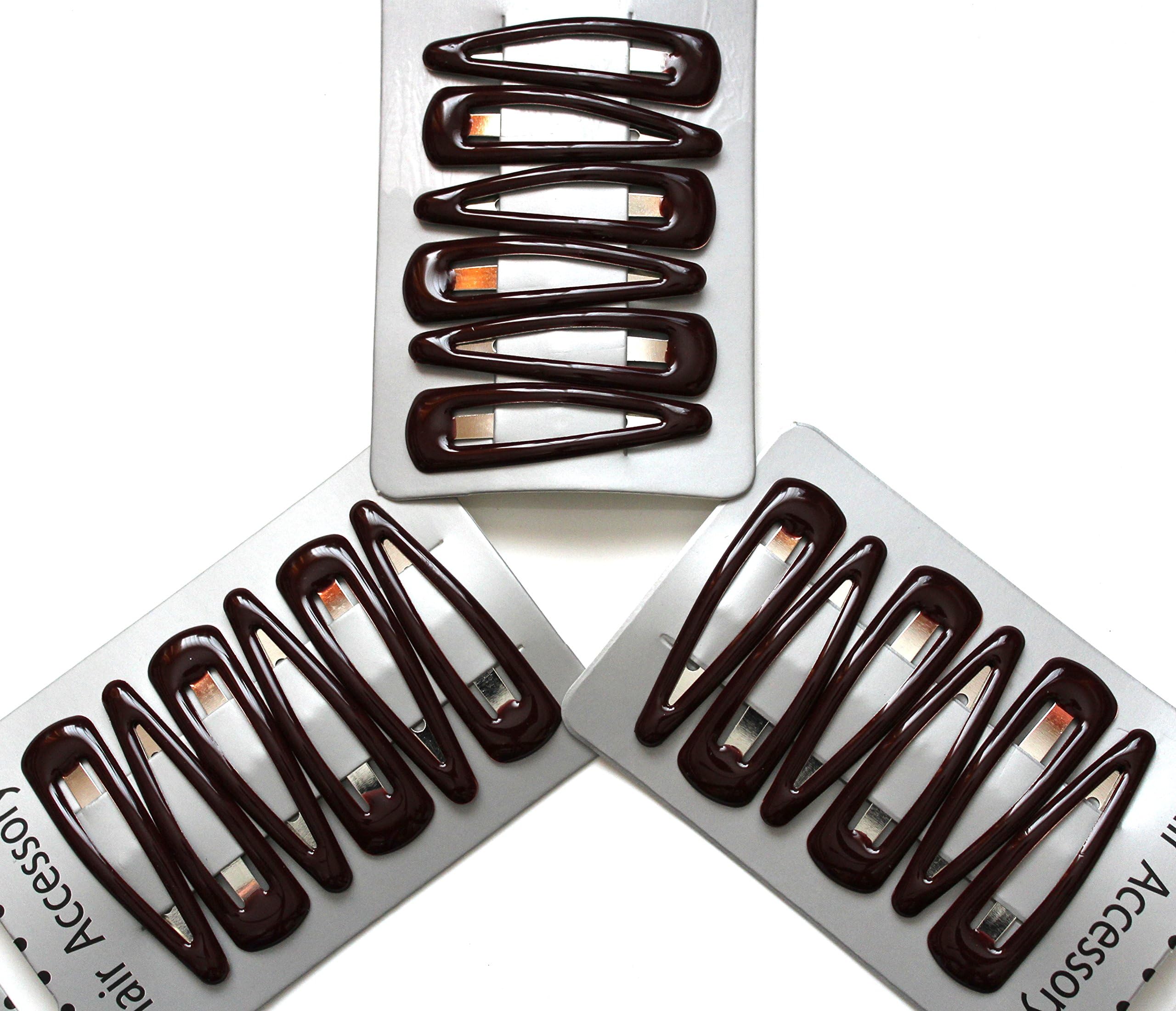 18 x Burgundy Sleepy Clips/ Snap Clips/ Hair Clips - School Colours