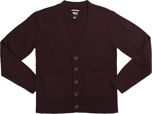 burgundy cardigan school