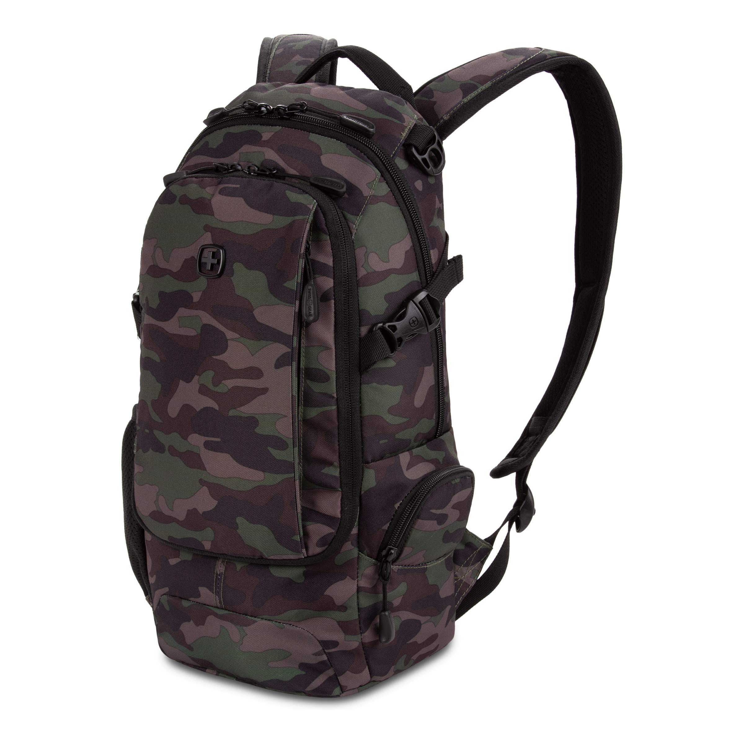 SwissGear 3598 Backpack Narrow Daypack, Camo/Green, 18-Inch Image