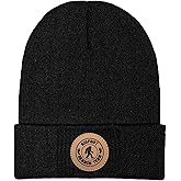 LLZTWOWD Bigfoot Beanie with Embroidery Sasquatch Beanie Hat for Men Women Big Foot Hats Gifts for Dad Knit Hat Warm Winter