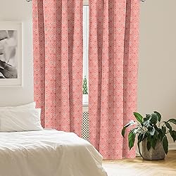 Lunarable Coral Curtains, Simple Gradient Fractal