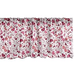 Ambesonne Love Window Valance, Abstract Sentimental
