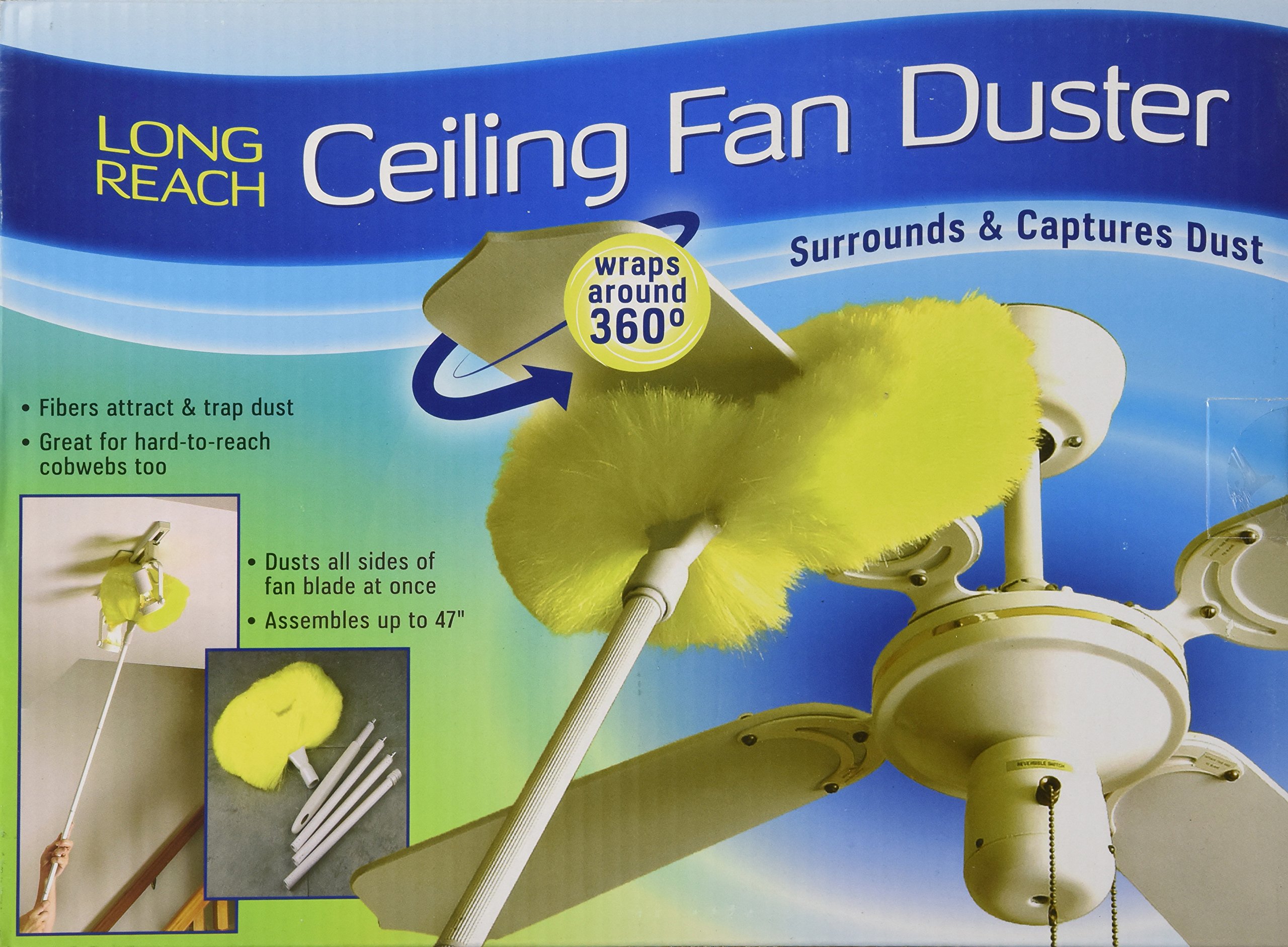 Ceiling Fan Duster Clean Ceiling Fans w/ Ease w/o Climbing on Chairs or