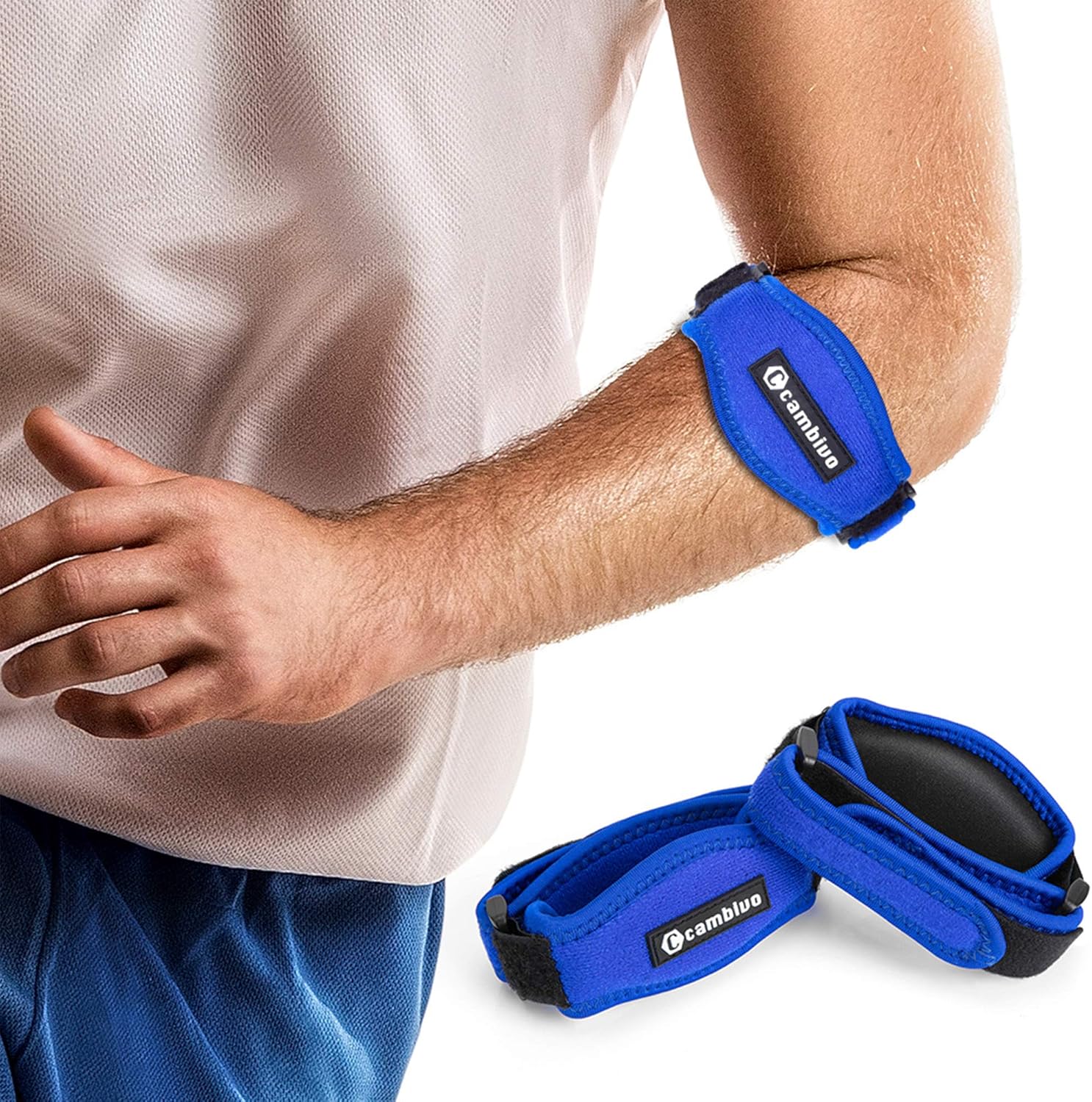 CAMBIVO 2 Pack Tennis Elbow Strap, Elbow Brace with