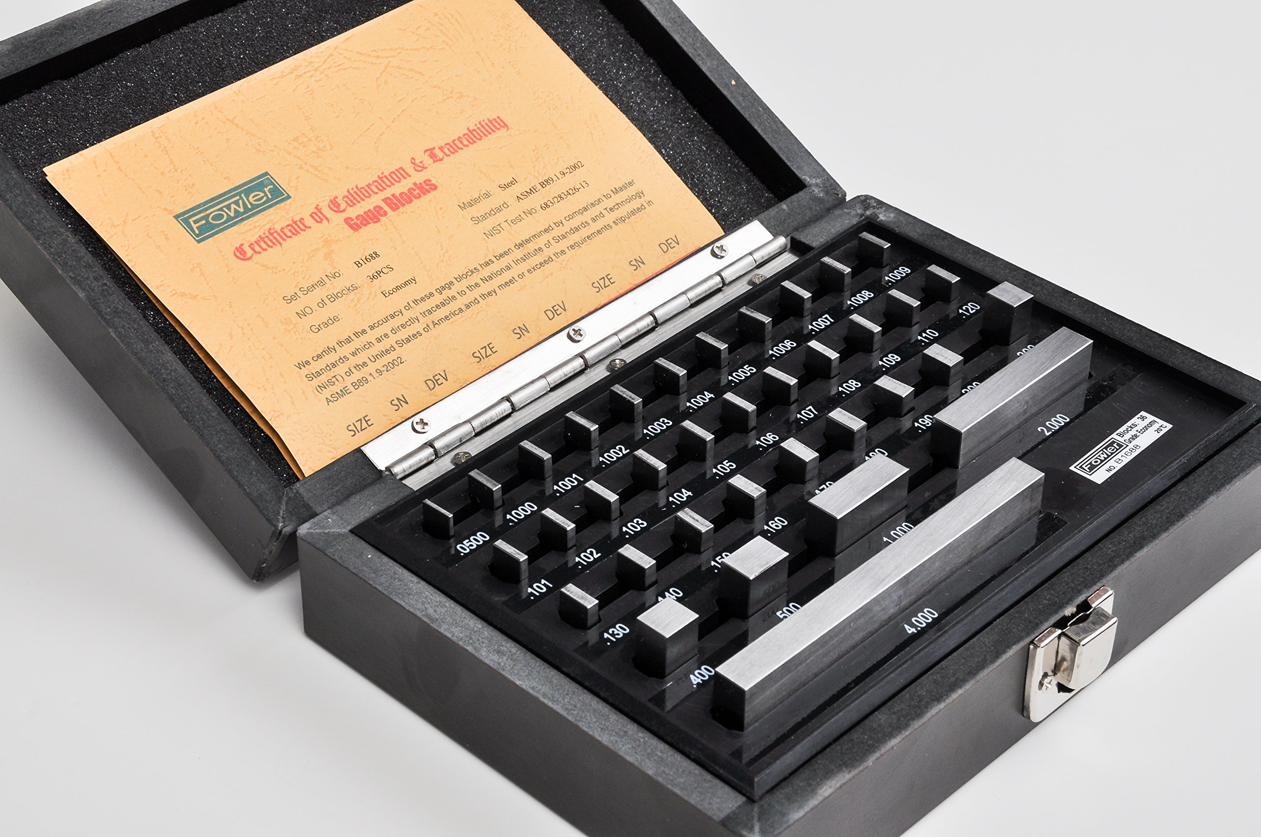 Fowler 53672081 Steel ShopBlox Rectangular Economy Gage Block Set