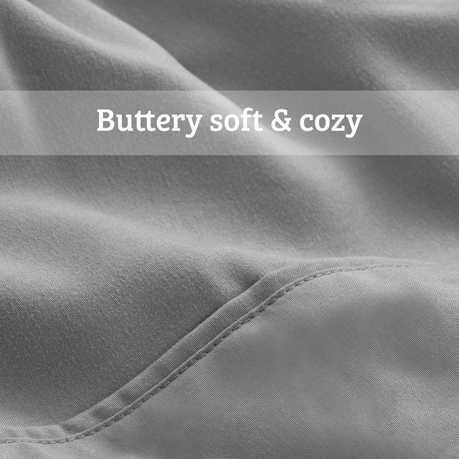 Bare Home Bedding Set 7 Piece Comforter & Sheet Set - King - Goose Down Alternative - Ultra-Soft 1800 Premium - Hypoallergenic - Breathable Bed Set (King, Grey/Light Grey): Home & Kitchen