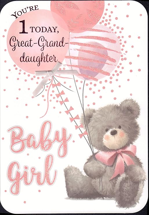 granddaughter 1st birthday card clintons