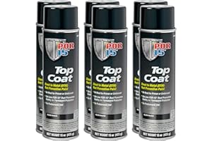 POR-15 6 PK, Black Gloss, Top Coat Automotive Spray Paint, 90 oz (Pack of 6)