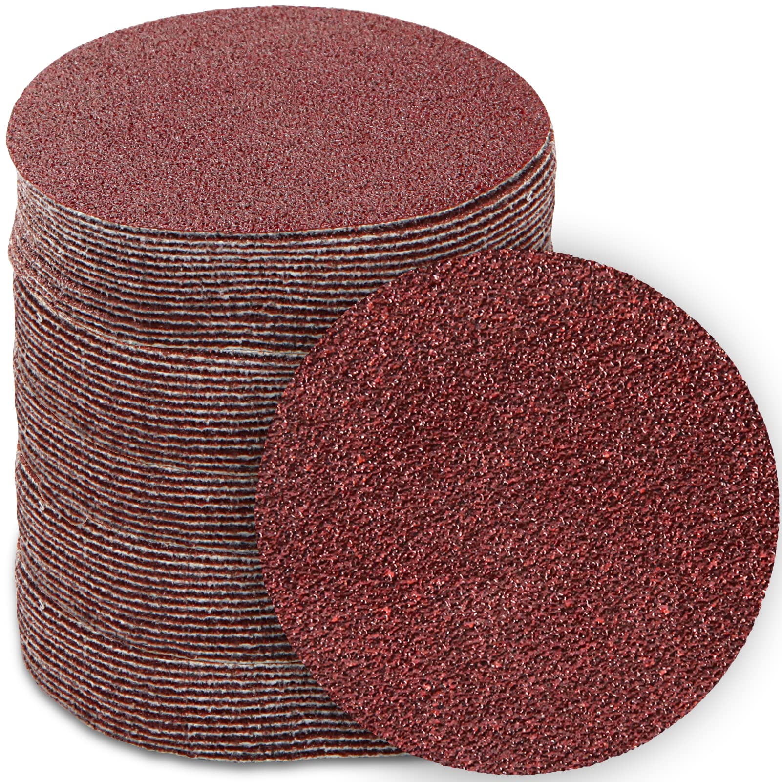 130 PCS 3 Inch Sanding Discs 60 Grit, Wewink Plus 3 Inch Hook and Loop Sandpaper Attachment for Woodworking, Wood Furniture, Drill Sander Grinder Rotary Tools