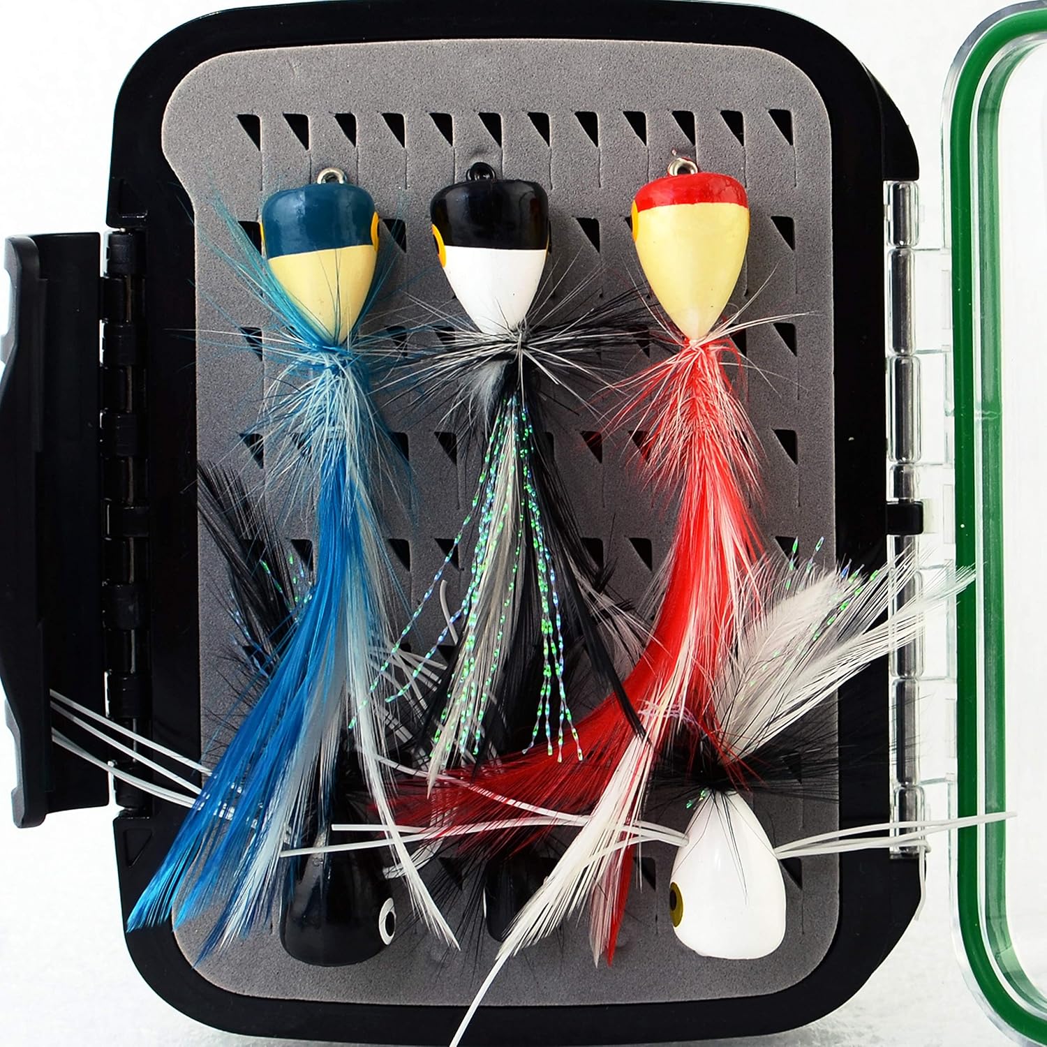 Waterproof Fly Box for Bass Panfish Flies Topwater Popper for Crappie