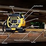 SAFEHITCH 3-in-1 Tape Measure Laser Measure Cross Line Digital LCD 40M 5M view 5