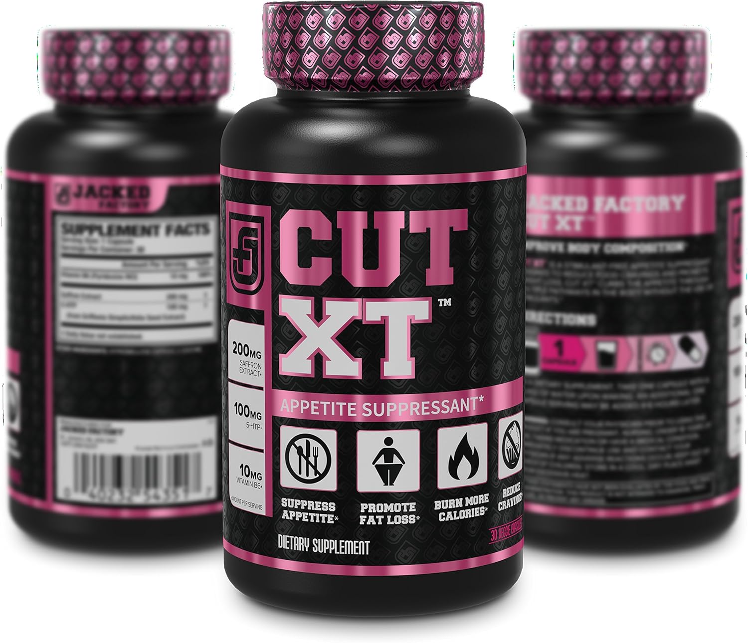 CUT-XT Appetite Suppressant for Weight Loss | Stimulant-Free Hunger Control Diet Pills | Featuring Premium Ingredients Saffron Extract & 5-HTP - Keto Friendly - 30 Natural Veggie Pills: Health & Personal Care