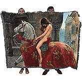 Pure Country Weavers Lady Godiva Blanket by John Collier - Fine Art Gift Tapestry Throw Woven from Cotton - Made in The USA (72x54)