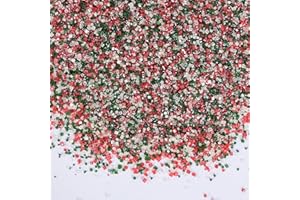 SUGARZY Christmas Sanding Sugar Sprinkles,150g/5.3oz,Edible Red Green and White Sprinkle for Cake Decorating,Colored Crystals Sprinkle Mix for Cookies,Ice Cream,Fondant Cake,Caramel Apples,Cupcakes Decoration Topper,Desserts,Wedding Birthday Christmas Thanksgiving Party Supplies