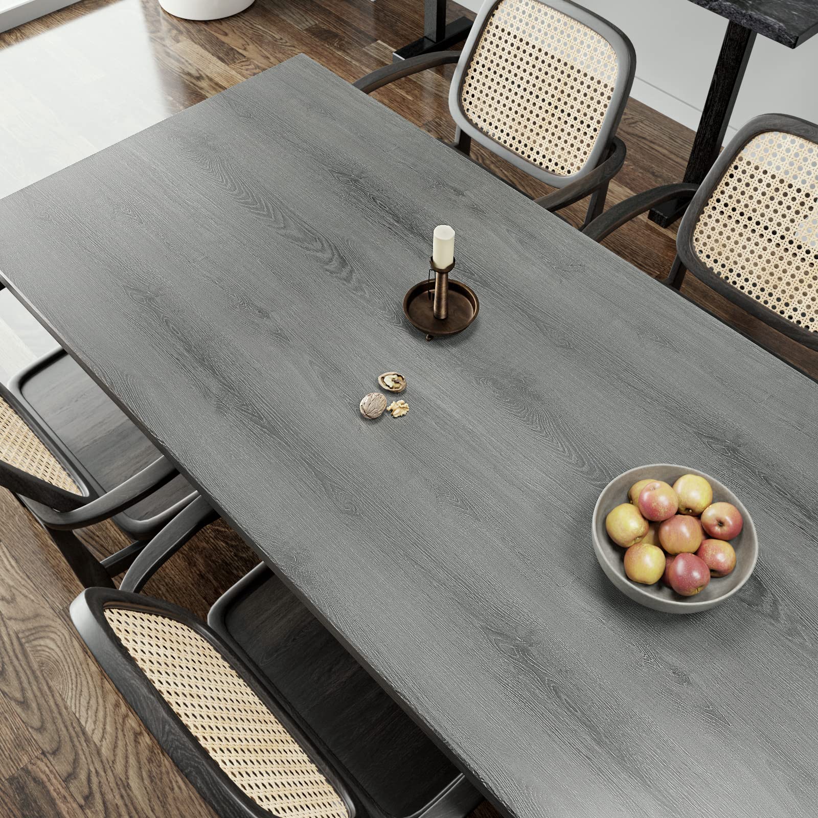 VaryPaper Peel and Stick Grey Wood Effect Wallpaper 40cmx200cm Wood Contact Paper Sticky Back Plastic Vinyl Wrap for Furniture Kitchen Worktop Vinyl Covering Thick Lining Paper for Cabinets Tabletops