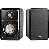Polk Audio Signature Series S15 Bookshelf Speakers (Pair, Black) – 5.25” Driver, Surround Sound, Power Port Technology, Detac