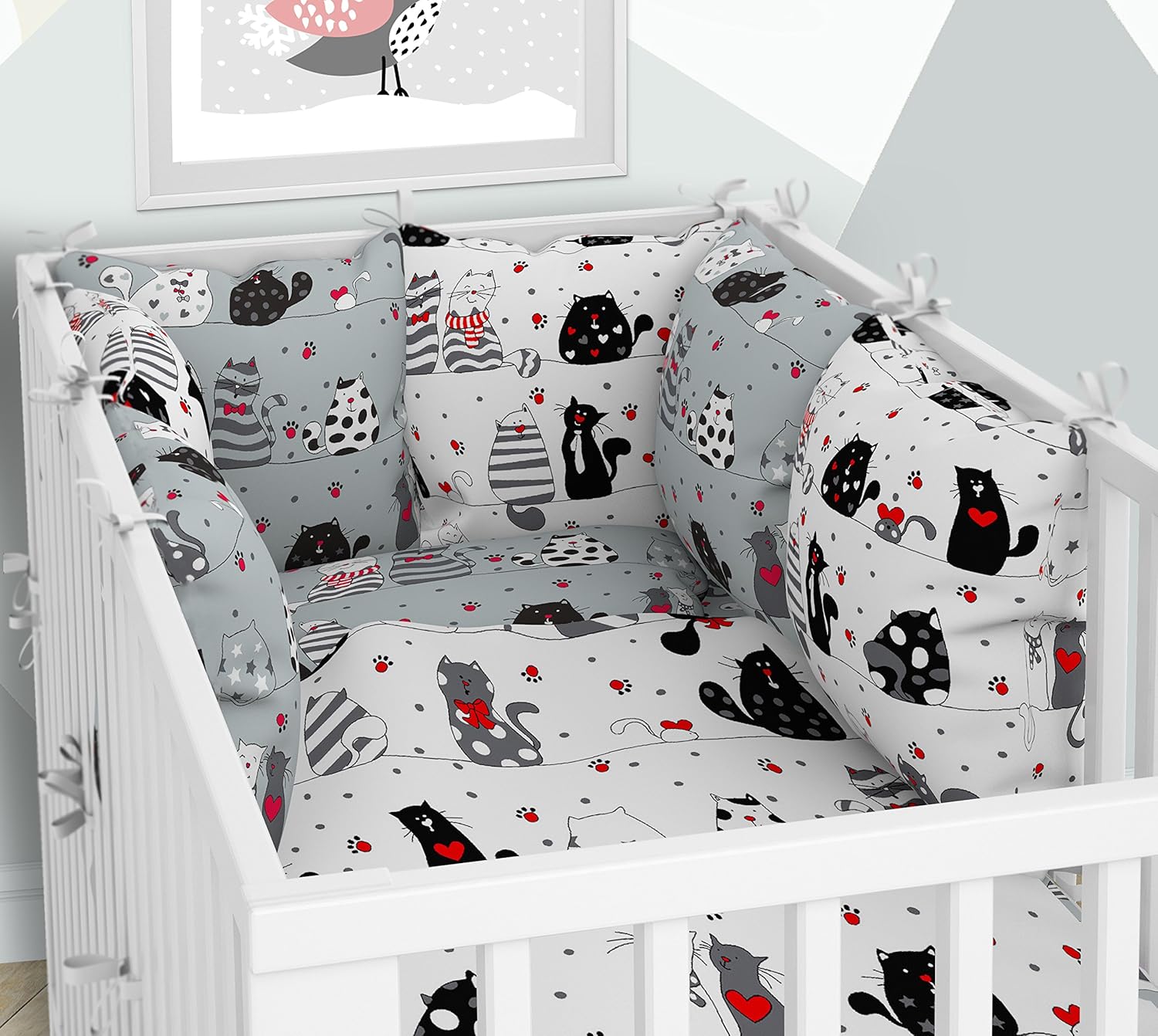 6 Housses En Velours Pour Lit Bebe 70 X 140 Cm Lot De 3 Housses De Couette Pour Bebe 100 X 135 Cm Avec Drap Housse Et Tour De Lit Bebe